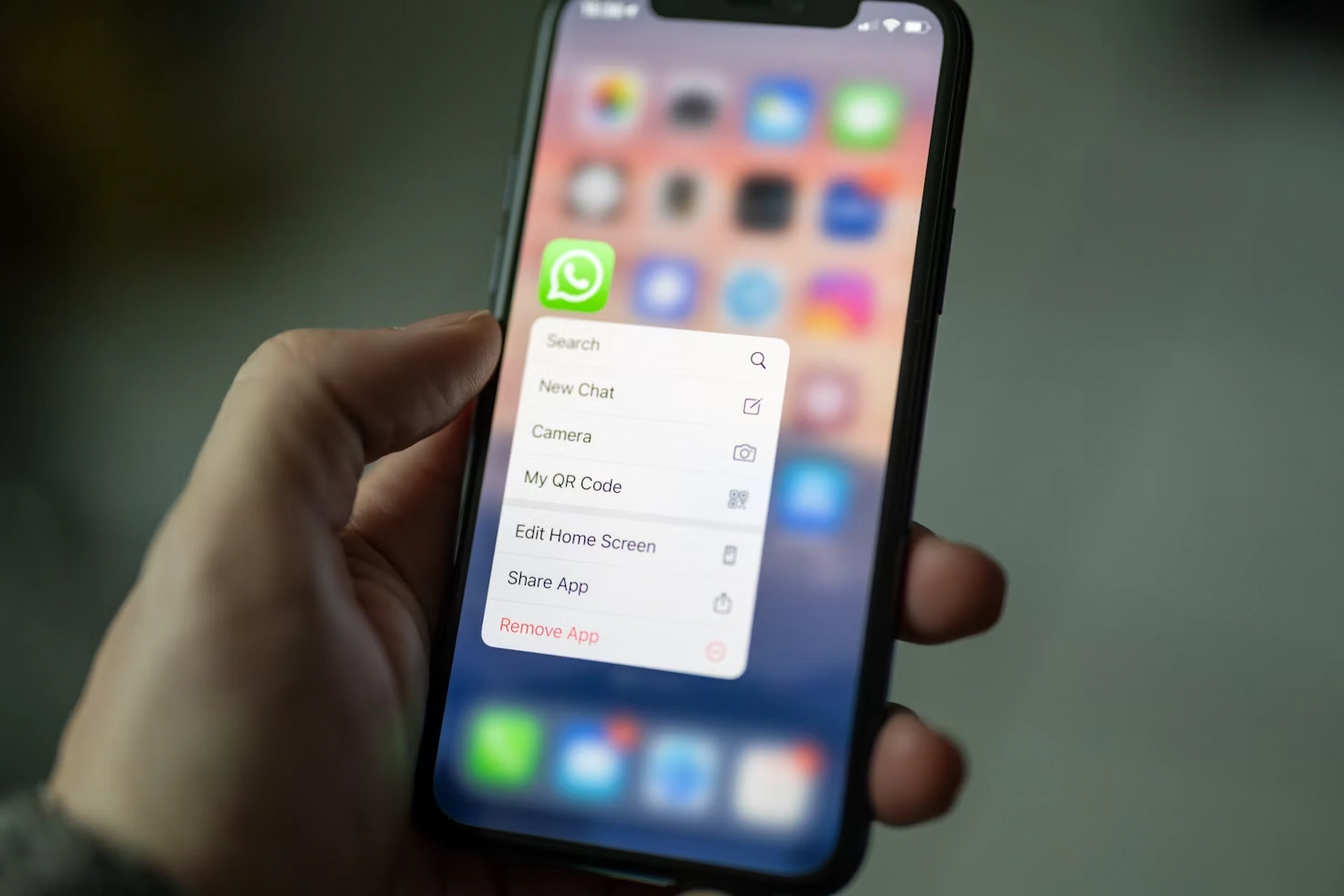 iphone screen whatsapp
